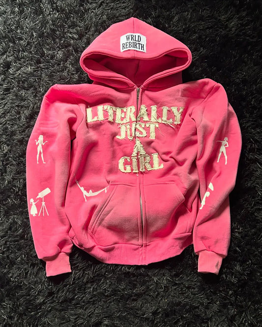 Just a Girl Zip-Up
