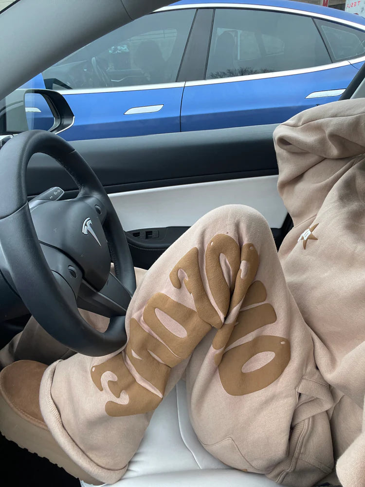 Puff-Print Sweats